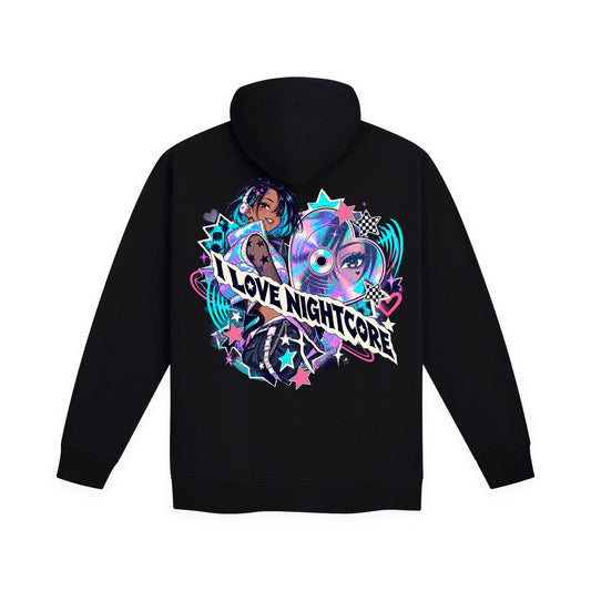 I LOVE NIGHTCORE Neon Zip Up Hoodie – I LOVE NIGHTCORE merch